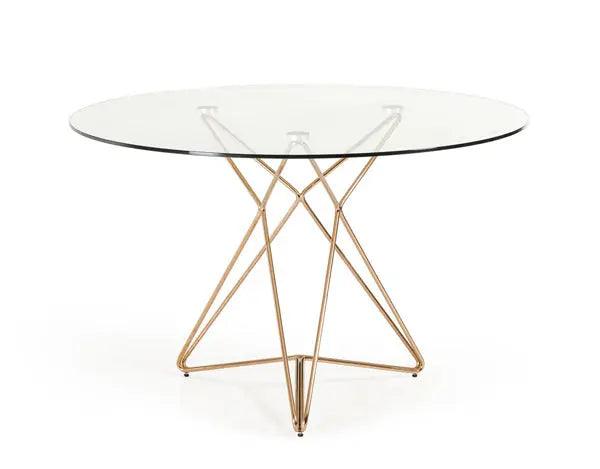 Vig Furniture - Modrest Ashland Modern Glass Round Dining Table - Vgeumc-6721Dt-G