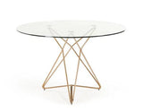 Vig Furniture - Modrest Ashland Modern Glass Round Dining Table - Vgeumc-6721Dt-G