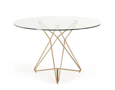 Vig Furniture - Modrest Ashland Modern Glass Round Dining Table - Vgeumc-6721Dt-G