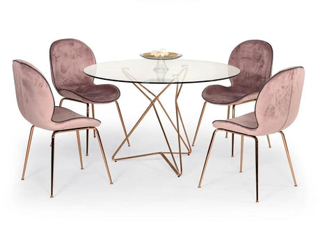 Vig Furniture - Modrest Ashland Modern Glass Round Dining Table - Vgeumc-6721Dt-G