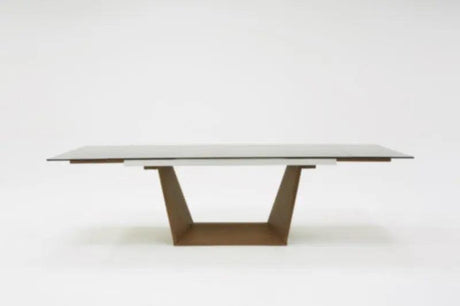 Vig Furniture - Modrest Babia Modern Smoked Glass & Walnut Extendable Dining Table - Vgnsgd8683-Smk
