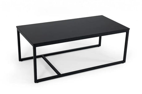 Vig Furniture - Modrest Baca Black Marble Metal Coffee Table - Vggmm-Ct-1580-Blk-Ct