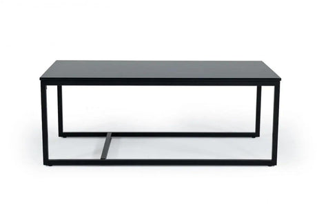 Vig Furniture - Modrest Baca Black Marble Metal Coffee Table - Vggmm-Ct-1580-Blk-Ct