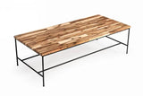 Vig Furniture - Modrest Bacone - Industrial Oak And Black Iron Coffee Table - Vgaffv18-Ct6