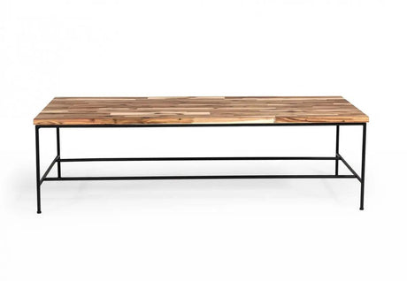 Vig Furniture - Modrest Bacone - Industrial Oak And Black Iron Coffee Table - Vgaffv18-Ct6