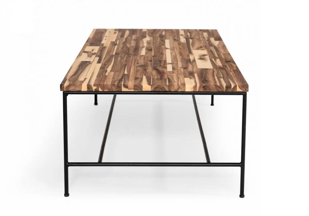 Vig Furniture - Modrest Bacone - Industrial Oak And Black Iron Coffee Table - Vgaffv18-Ct6