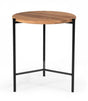 Modrest Bacone Industrial Oak And Black Iron End Table Vgaffv19-St1