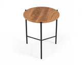 Vig Furniture - Modrest Bacone - Industrial Oak And Black Iron End Table - Vgaffv19-St1
