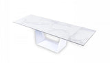 Vig Furniture - Modrest Baldwin - Modern White Ceramic Extendable Dining Table - Vgns-Gd8684-C