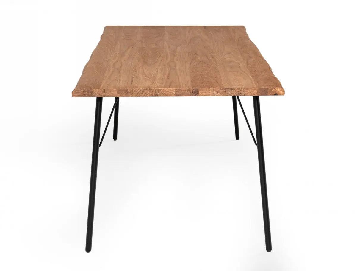 Vig Furniture - Modrest Barnum - Industrial Oak And Black Iron Live Edge Dining Table - Vgafsh17-Ct7