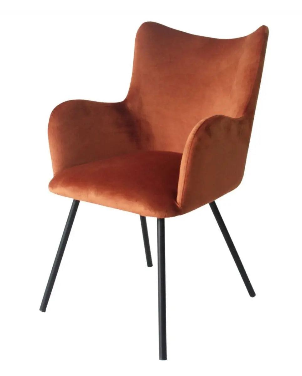 Vig Furniture - Modrest Barrett Modern Orange & Black Dining Chair - Vgyfdc1040-Org-Dc