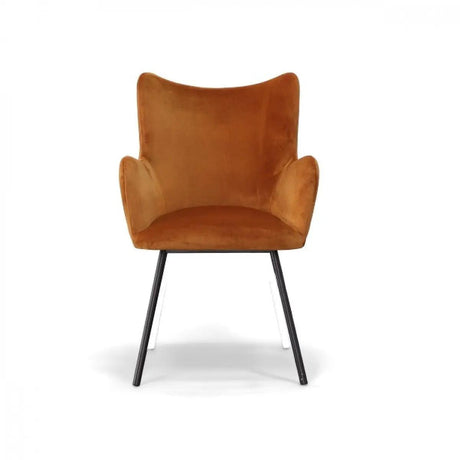 Vig Furniture - Modrest Barrett Modern Orange & Black Dining Chair - Vgyfdc1040-Org-Dc