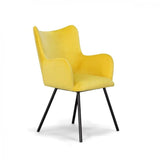 Vig Furniture - Modrest Barrett Modern Yellow Velvet Dining Chair - Vgyfdc1040-Yel-Dc