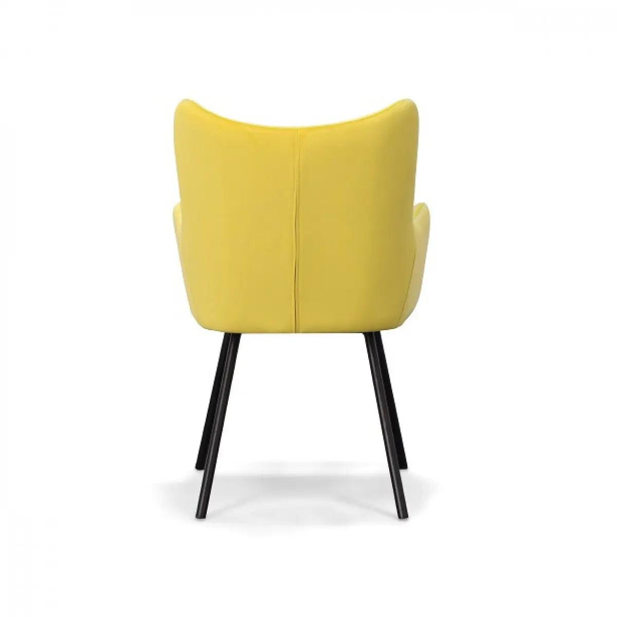 Vig Furniture - Modrest Barrett Modern Yellow Velvet Dining Chair - Vgyfdc1040-Yel-Dc