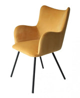 Vig Furniture - Modrest Barrett Modern Yellow Velvet Dining Chair - Vgyfdc1040-Yel-Dc