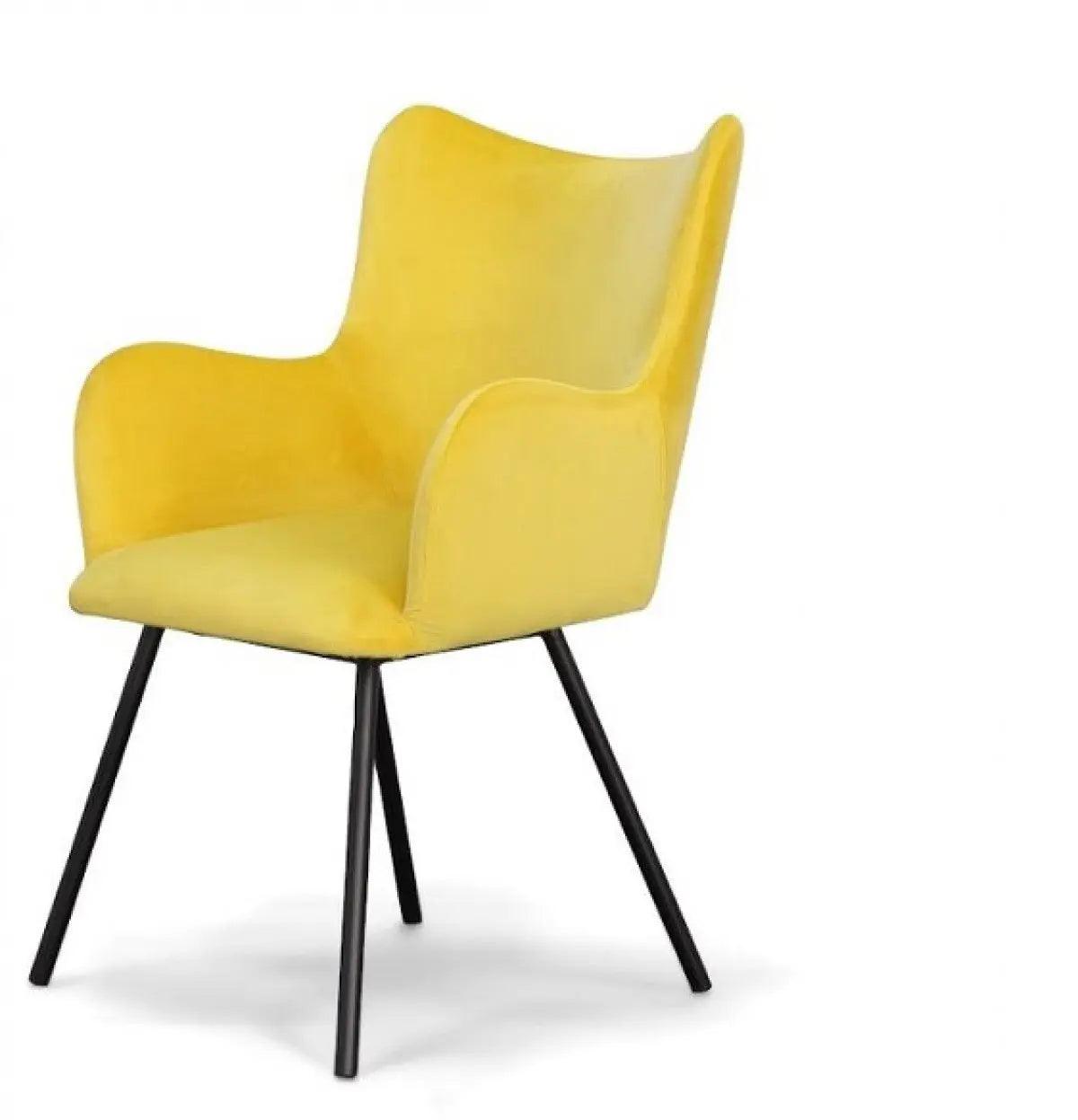 Vig Furniture - Modrest Barrett Modern Yellow Velvet Dining Chair - Vgyfdc1040-Yel-Dc