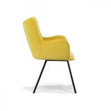 Vig Furniture - Modrest Barrett Modern Yellow Velvet Dining Chair - Vgyfdc1040-Yel-Dc