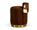 Vig Furniture - Modrest Belvista - Modern Brown Cowhide Ottoman - Vgodl-096-Ott