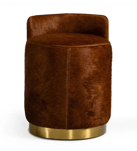 Vig Furniture - Modrest Belvista - Modern Brown Cowhide Ottoman - Vgodl-096-Ott