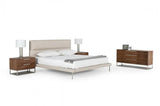 Vig Furniture - Modrest Bergeron - Contemporary Cream Woven Fabric Bed - Vgodzw-20107-Wht-Bed