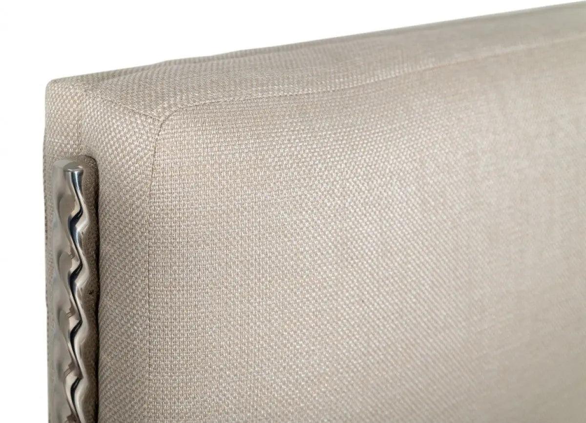 Vig Furniture - Modrest Bergeron - Contemporary Cream Woven Fabric Bed - Vgodzw-20107-Wht-Bed