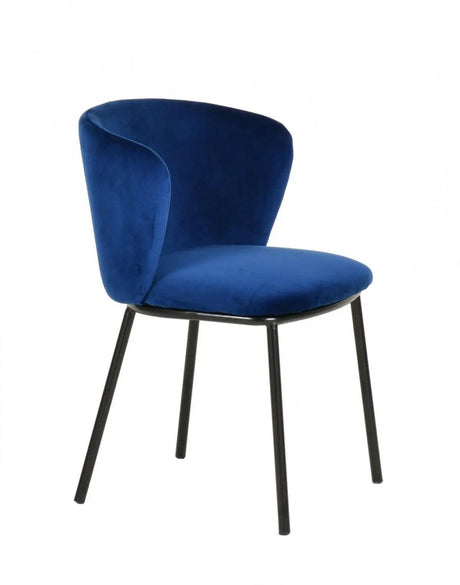 Vig Furniture - Modrest Bessie Modern Blue Velvet Dining Chair (Set Of 2) - Vgfh139131-Blu-Dc