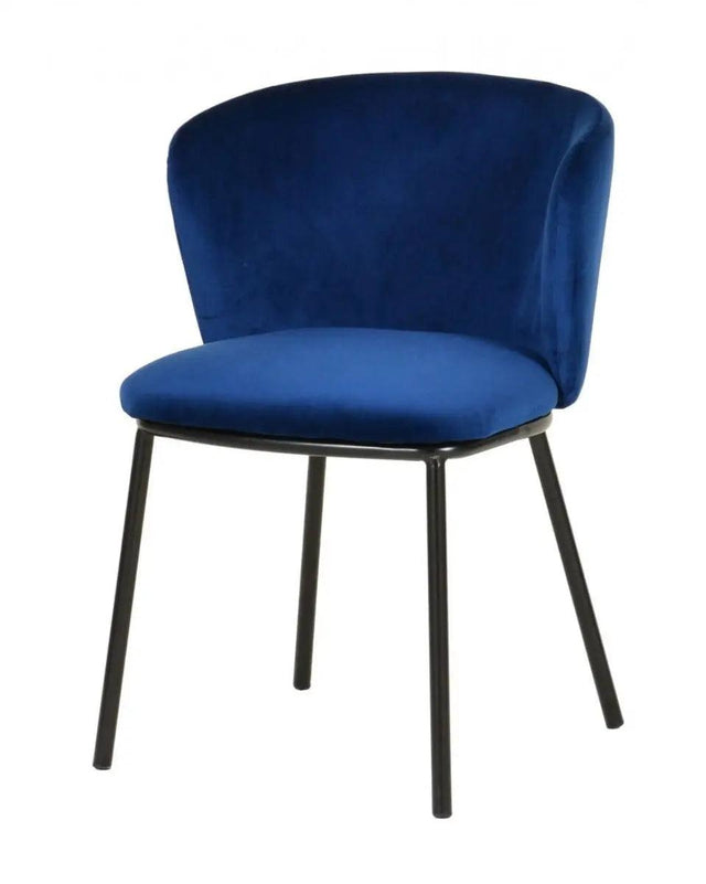 Vig Furniture - Modrest Bessie Modern Blue Velvet Dining Chair (Set Of 2) - Vgfh139131-Blu-Dc