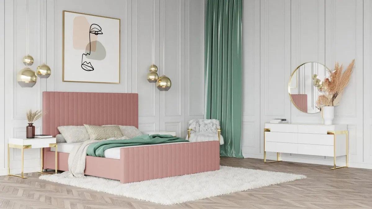 Vig Furniture - Modrest Beverly Modern Mauve Velvet Bed - Vgjyjy-653-Mau-Bed