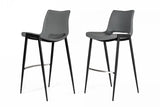Vig Furniture - Modrest Bitely - Modern Gray Eco-Leather Bar Stool (Set Of 2) - Vghr-5356B