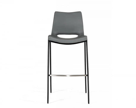 Vig Furniture - Modrest Bitely - Modern Gray Eco-Leather Bar Stool (Set Of 2) - Vghr-5356B