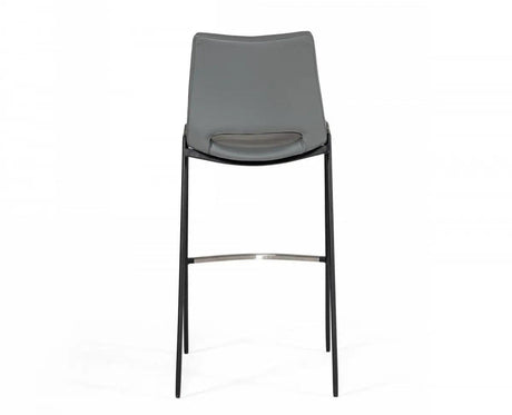 Vig Furniture - Modrest Bitely - Modern Gray Eco-Leather Bar Stool (Set Of 2) - Vghr-5356B