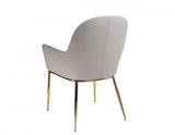 Vig Furniture - Modrest Blanton Modern Grey Leatherette & Gold Accent Chair - Vgobty148-Gry-Ch