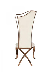 Vig Furniture - Modrest Bonnie Beige Velvet & Rose Gold Dining Chair (Set Of 2) - Vgzay906-Bei-Dc