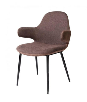 Modrest Bontura Modern Brown Fabric & Leatherette Accent Chair Vgobty147-Brn-Ch