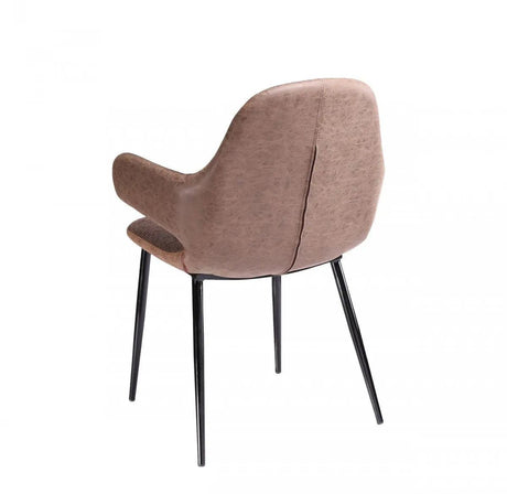 Vig Furniture - Modrest Bontura Modern Brown Fabric & Leatherette Accent Chair - Vgobty147-Brn-Ch