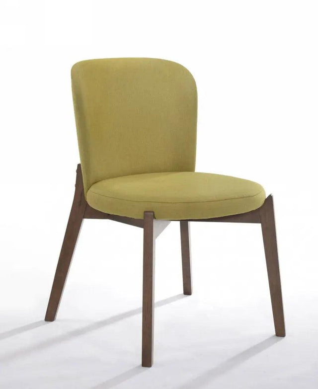Vig Furniture - Modrest Boyce - Yellow & Walnut Dining Chair (Set Of 2) - Vgma-Mi-7229