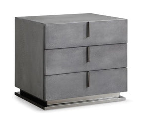 Modrest Buckley Modern Cracked Grey 2-Drawer Nightstand Vgvc-N2003-Gry