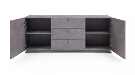 Vig Furniture - Modrest Buckley - Modern Grey Crackle Buffet - Vgvcg2003-Gry-Buf