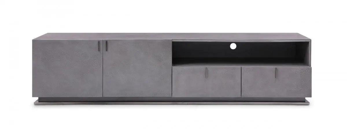 Vig Furniture - Modrest Buckley - Modern Grey Crackle Tv Stand - Vgvctv2003-Gry-Tv