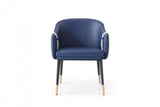 Vig Furniture - Modrest Calder Blue & Beige Bonded Leather Dining Chair - Vgvcb065-Blu-Dc