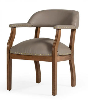 Modrest Canosa Modern Taupe Faux Leather Dining Chair (Set Of 2) Vgtscaptain-Br-Dc