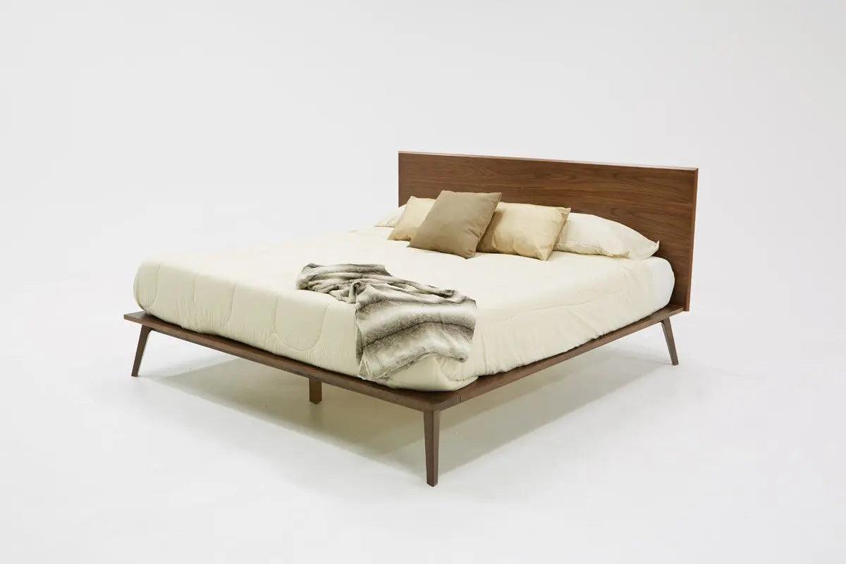 Modrest Carmen Mid-Century Modern Walnut Bed - Thumbnail 4