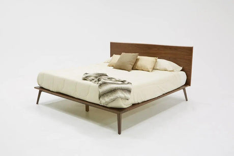 Vig Furniture - Modrest Carmen Mid-Century Modern Walnut Bed - Vgmabr-79-Bed