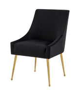 Vig Furniture - Modrest Castana - Modern Black Velvet & Gold Dining Chair (Set Of 2) - Vgrhrhs-Dc-101-Blk