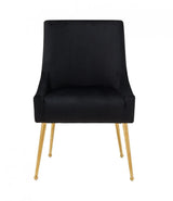 Vig Furniture - Modrest Castana - Modern Black Velvet & Gold Dining Chair (Set Of 2) - Vgrhrhs-Dc-101-Blk