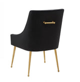 Vig Furniture - Modrest Castana - Modern Black Velvet & Gold Dining Chair (Set Of 2) - Vgrhrhs-Dc-101-Blk