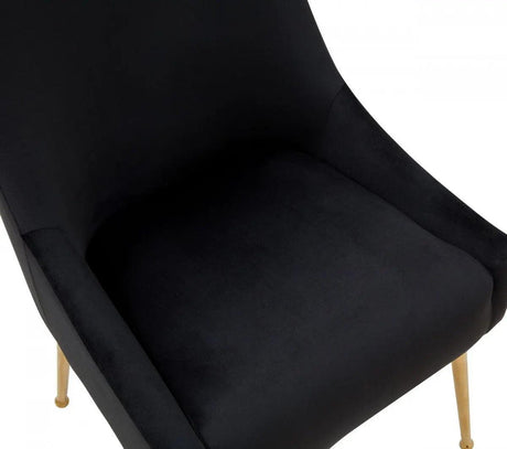 Vig Furniture - Modrest Castana - Modern Black Velvet & Gold Dining Chair (Set Of 2) - Vgrhrhs-Dc-101-Blk