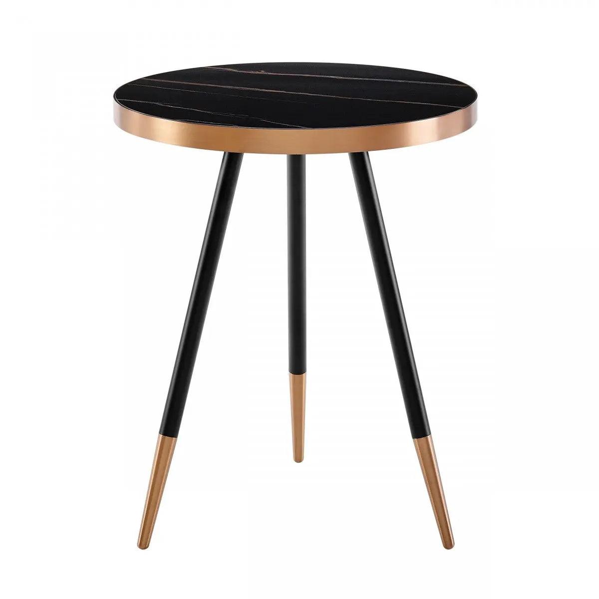 Vig Furniture - Modrest Cayson Modern Black Ceramic End Table - Vgewct1015-1Aa-Et