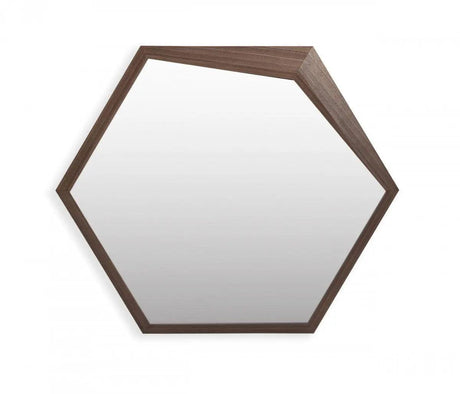 Vig Furniture - Modrest Chelton Modern Walnut Mirror - Vghb11G-Wal-Mir