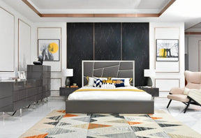 Modrest Chrysler Modern Grey Bedroom Set Vgvcbd8978-Set-Gry